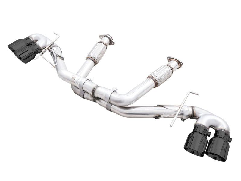 AWE Tuning Track Edition Cat-Back Exhaust - Chevrolet Corvette C8 2020-2026 - Diamond Black Tips