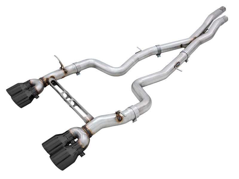 AWE Tuning Track Edition Cat-Back Exhaust - BMW M4 2015-2020, M3 Diamond Black Tips