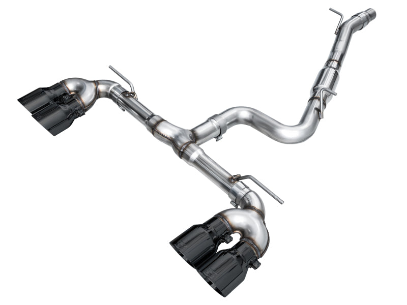AWE Tuning Track Edition Cat-Back Exhaust - VW Golf R 2022-2026 - Diamond Black Tips