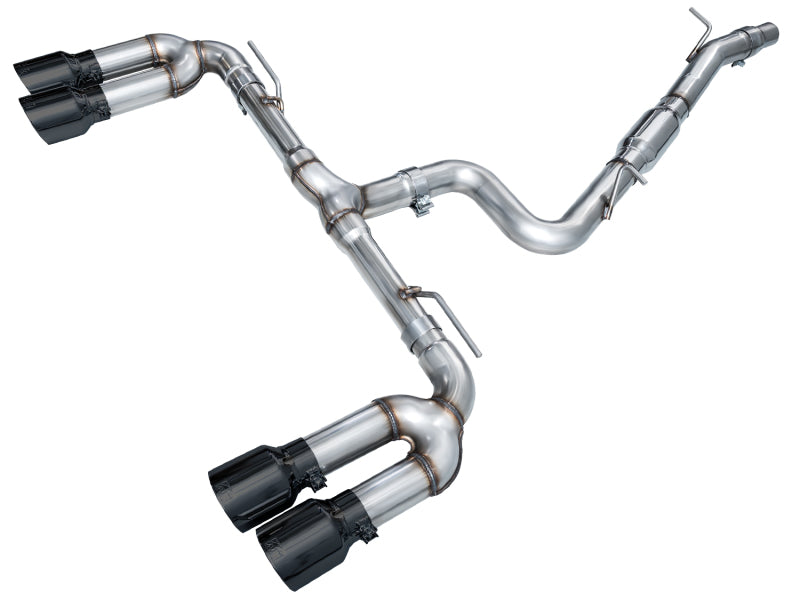 AWE Tuning Track Edition Cat-Back Exhaust - Audi S3 2022-2026 - Diamond Black Tips