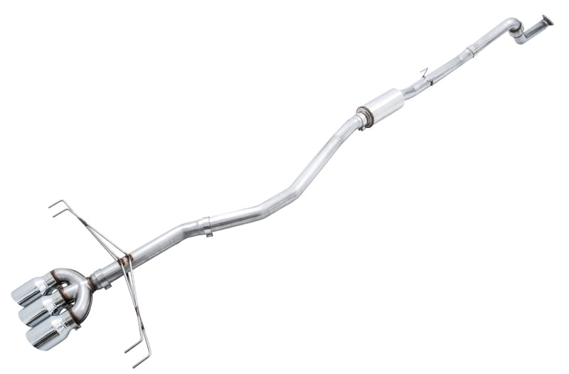 AWE Tuning Track Edition Cat-Back Exhaust - Honda Civic 2017-2021 Chrome Silver Tips