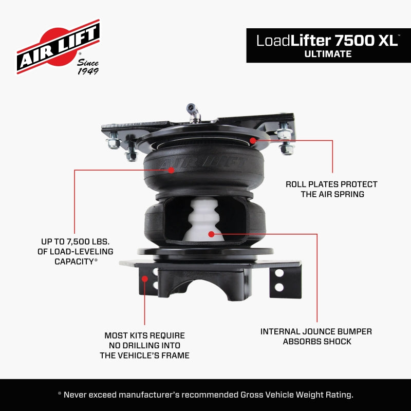 Air Lift LoadLifter 7500XL Ultimate Air Springs for 11-17 GM 2500/3500