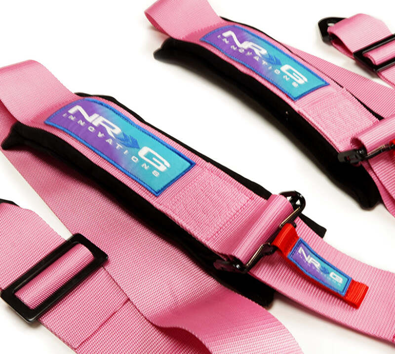 NRG Innovations SFI 16.1 5-Point 3in Cam-Lock Racing Seat Belt Harness - Pink, image 5