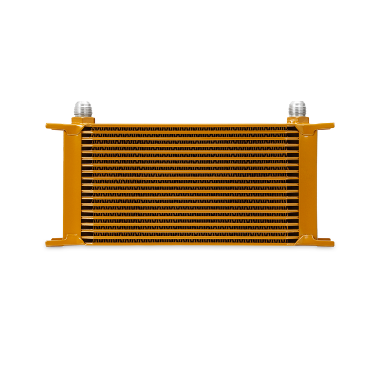 Mishimoto Universal 19 Row Oil Cooler - Gold for Ford Mustang GT/GT Premium/Bullitt/Mach 1 - OneFastShop