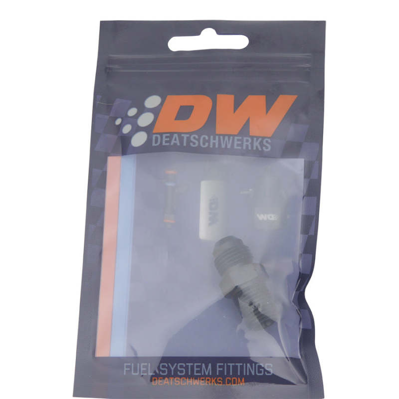 DeatschWerks 6AN Male Flare To 1/4Inch Male NPT Adapter - Anodized Matte Black