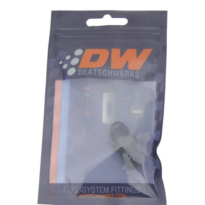 DeatschWerks 6AN Male Flare To 1/4Inch Male NPT Adapter - Anodized Matte Black