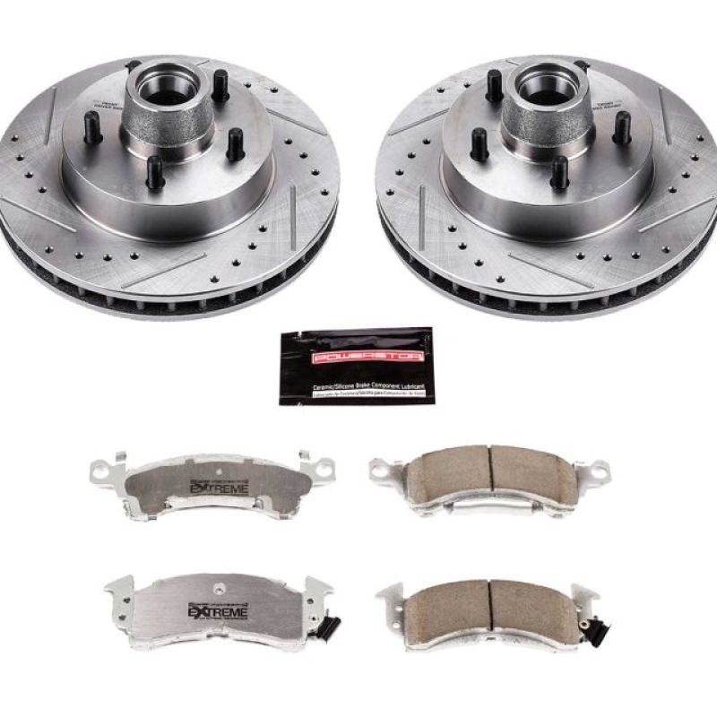 PowerStop Z26 Street Warrior Front Brake Kit - Chevy C10 / K5 Blazer / Impala 1971-1986