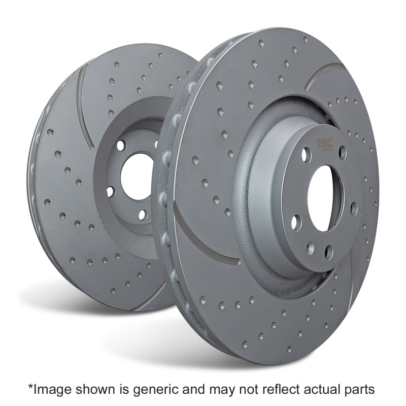 EBC GD Slotted & Dimpled Sport Rear Brake Rotors - Volvo P3 2007-2017 - Pair