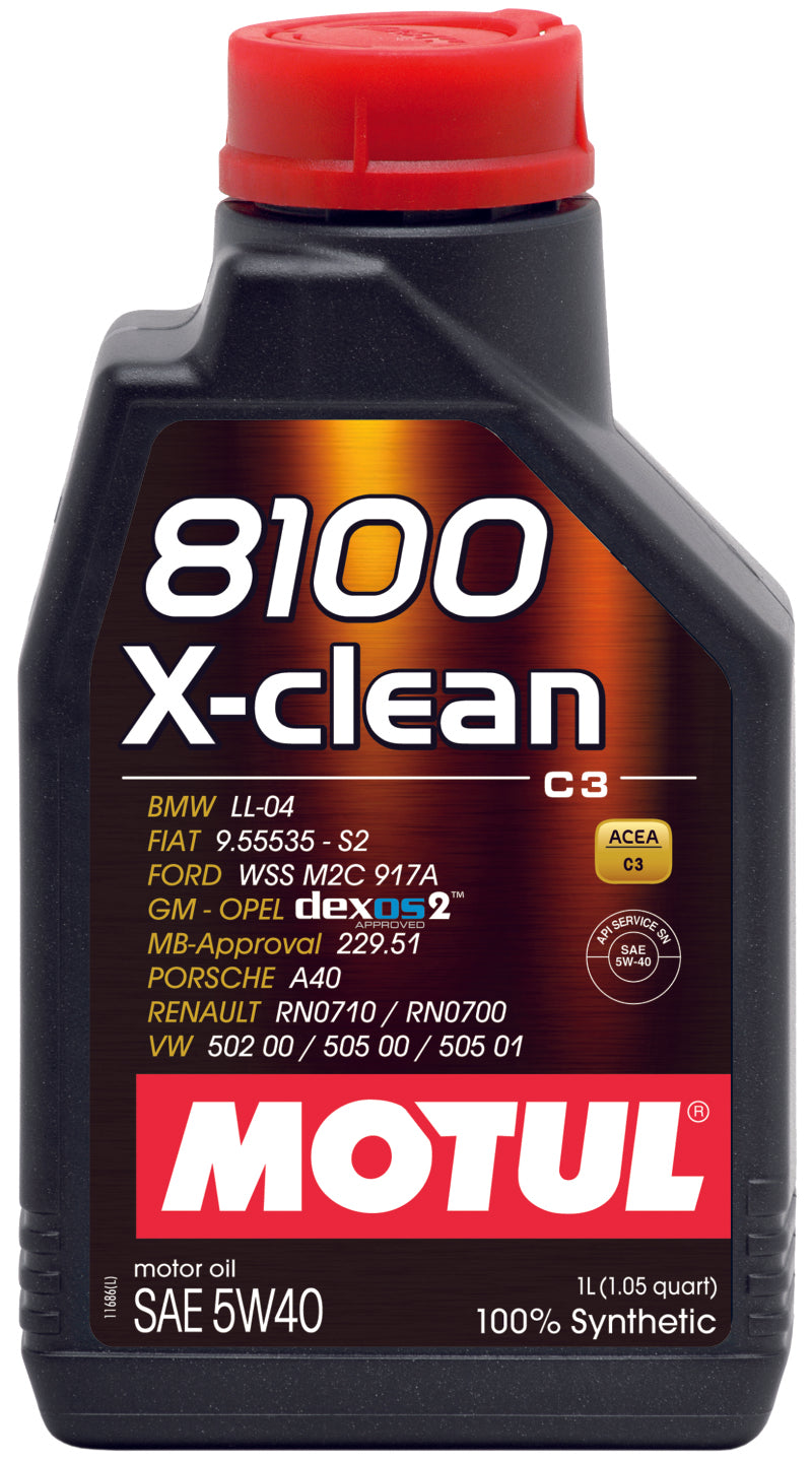 Motul 1L Synthetic Engine Oil 5W40 X-CLEAN C3 -505 for Audi, BMW, Chevrolet - OneFastShop