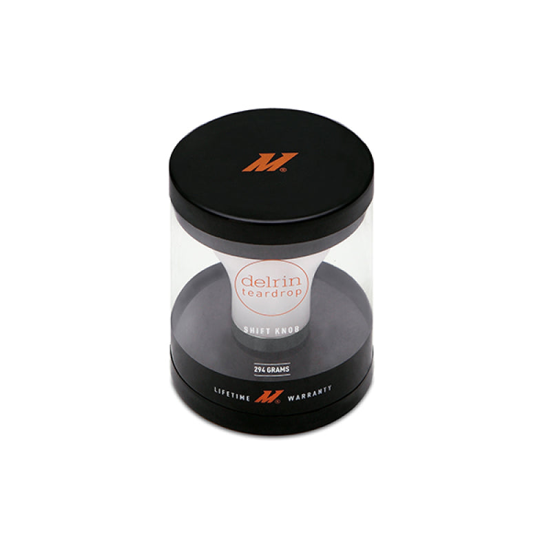 Mishimoto Teardrop Shift Knob with Stainless Steel Core - White - OneFastShop