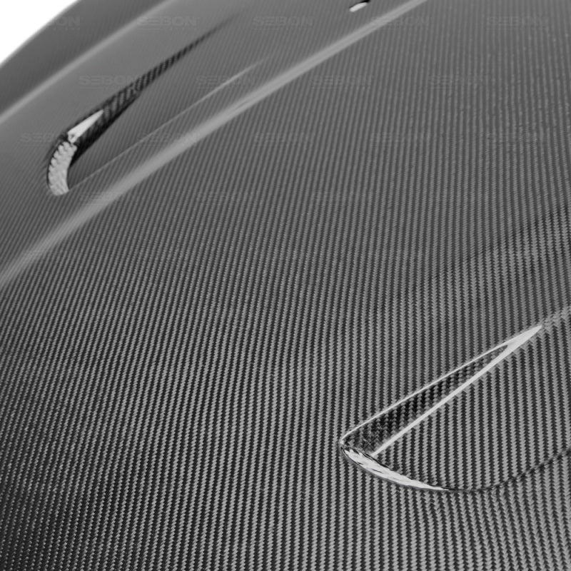 Seibon TM Style Carbon Fiber Hood for 14+ Ford Fiesta