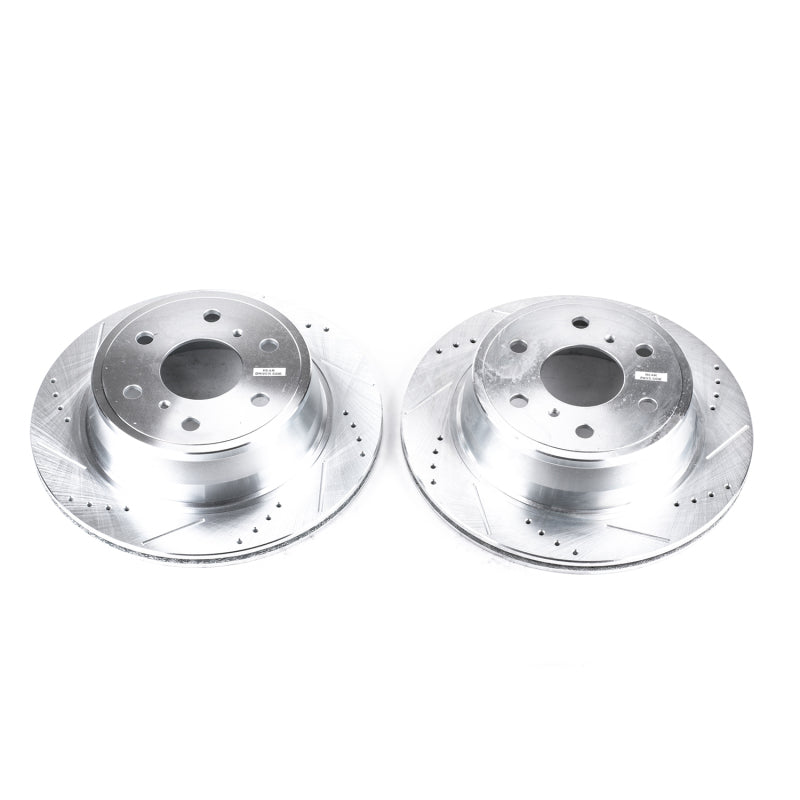 PowerStop Rear Evolution Drilled & Slotted Rotors - Chevrolet Silverado 1500 (07-18) - OneFastShop
