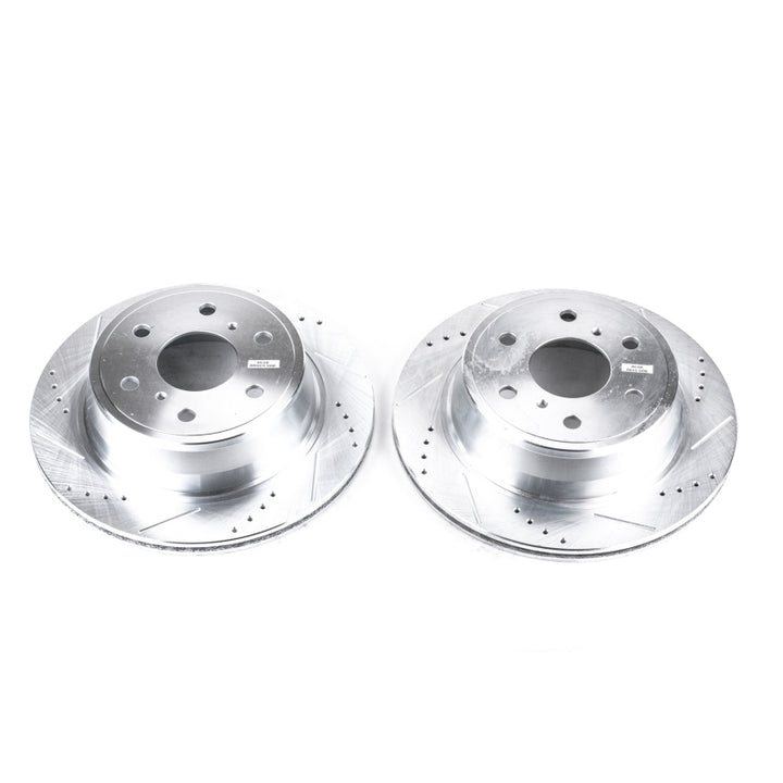PowerStop Rear Evolution Drilled & Slotted Rotors - Chevrolet Silverado 1500 (07-18) - OneFastShop