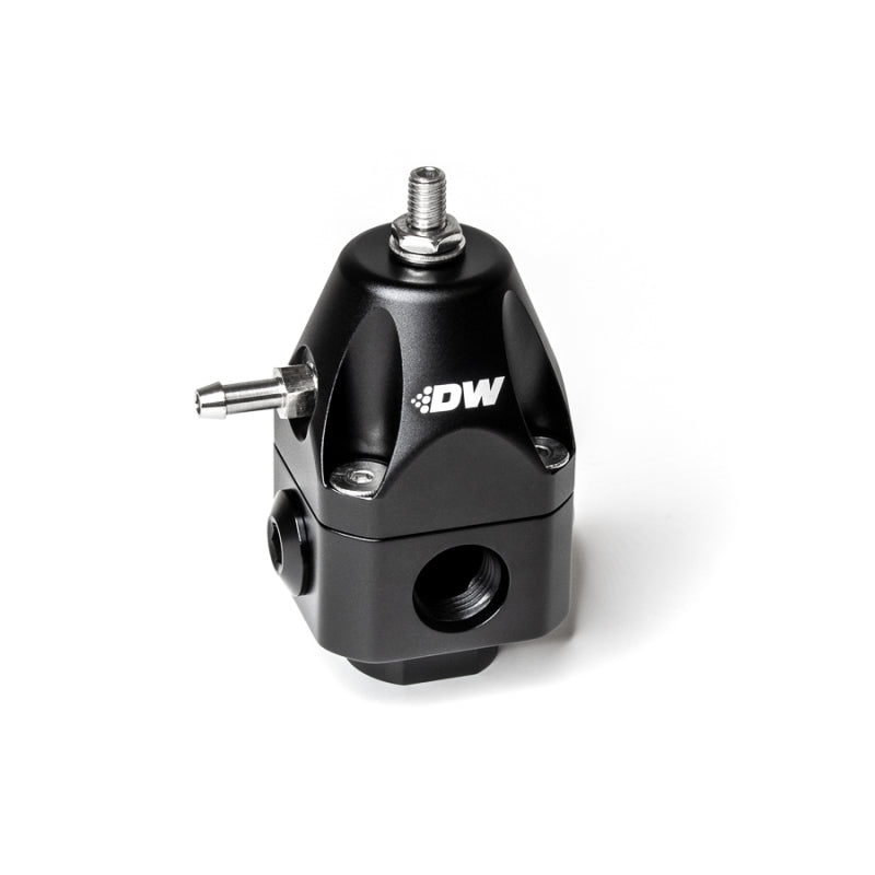 DeatschWerks DWR1000c Adjustable Fuel Pressure Regulator Dual 6AN Inlet 6AN Outlet Black