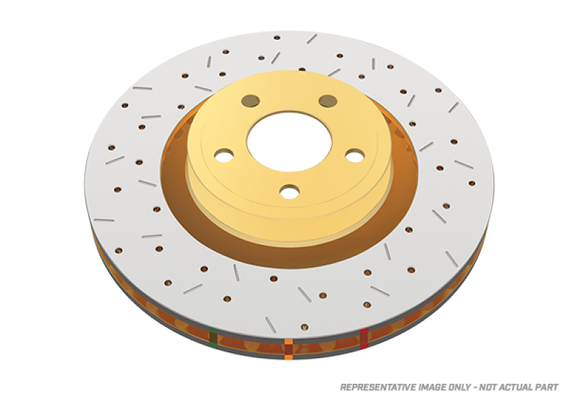 DBA 4000 Series Drilled & Slotted Rear Brake Rotor - Toyota Supra 1993-1998