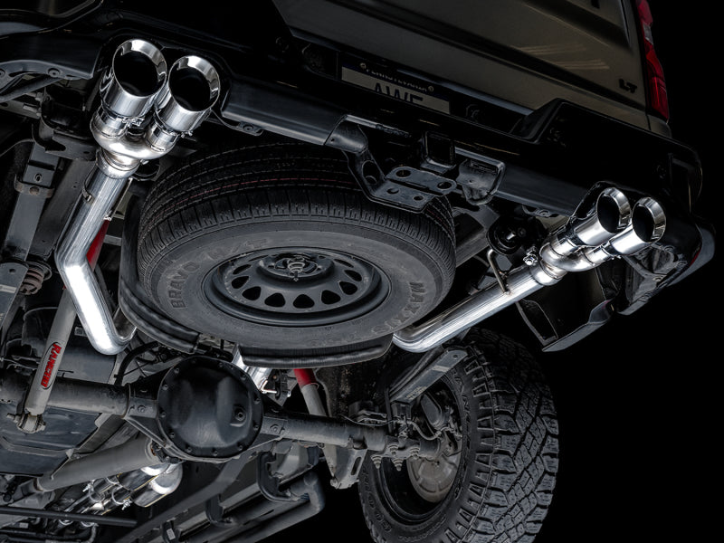AWE Tuning 0FG Catback Exhaust System - 4th Gen GM 1500 6.2L - Quad Chrome Tips