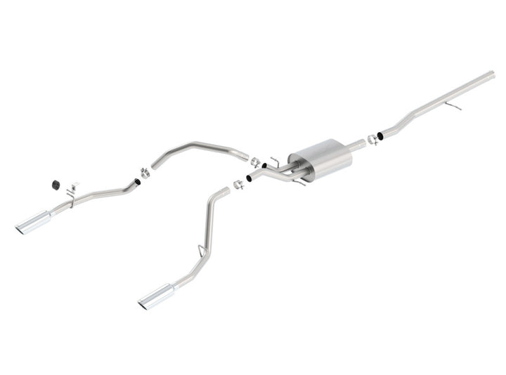 Borla Cat-Back S-Type Exhaust Dual 2.25in Out 4in Tip for 2014-2018 Chevy Silverado 1500 & GMC Sierra 1500