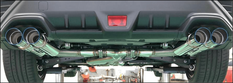 HKS LEGAMAX Sports Cat-Back Exhaust - Subaru WRX (VB) 2022-2025 - Titanium Tips, image 11