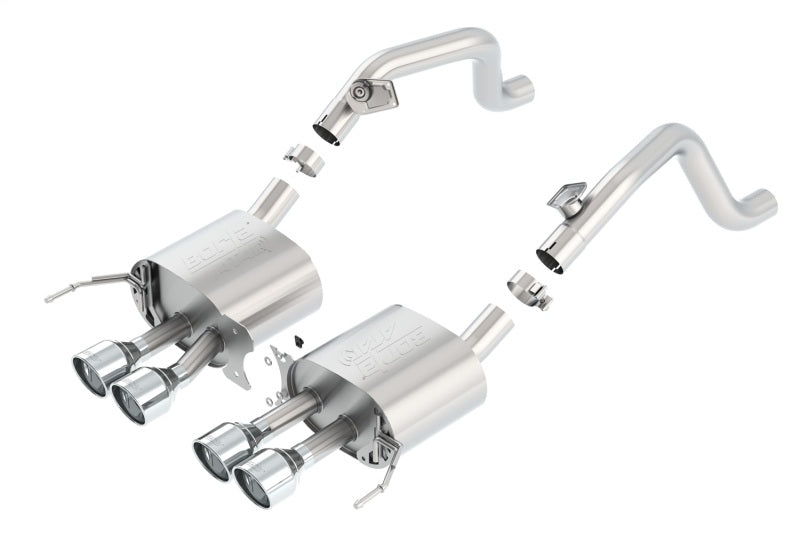 Borla Atak Rear Section Exhaust with Quad Rd RL Tips for Chevy Corvette C7 14-15 - OneFastShop