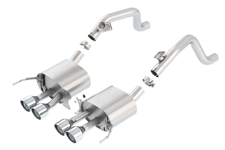 Borla Atak Rear Section Exhaust with Quad Rd RL Tips for Chevy Corvette C7 14-15 - OneFastShop