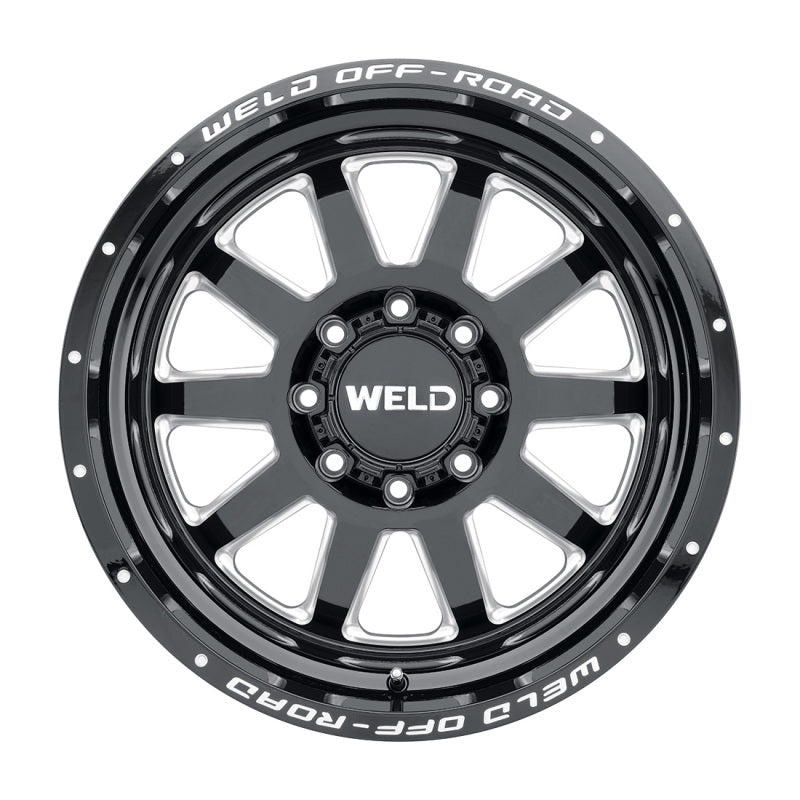 Weld Off-Road W102 20X9.0 Stealth Wheel 5X139.7 5X150 ET20 BS5.75 Gloss Black MIL (110.2)