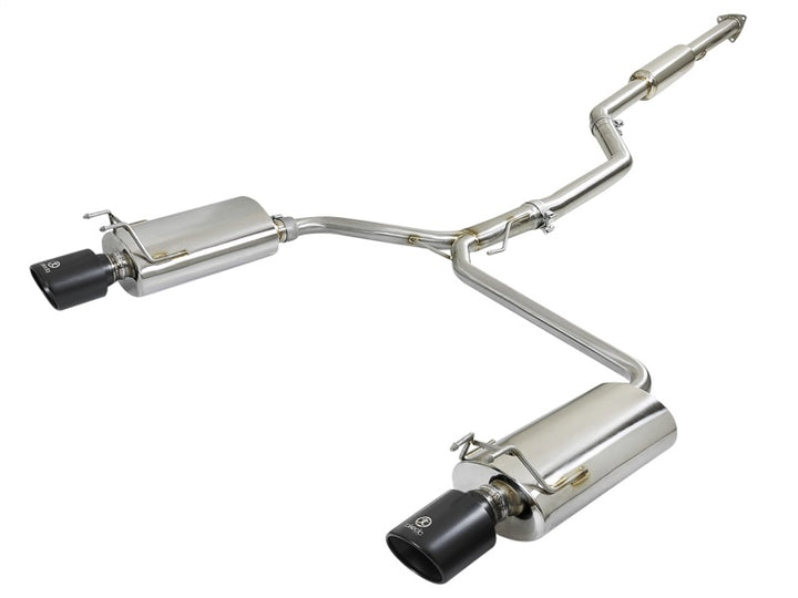 Afe Takeda Dual Cat-Back Exhaust System 304SS Black Tips for 13-17 Honda Accord LX/EX/EX-L Sedan L4 2.4L - OneFastShop