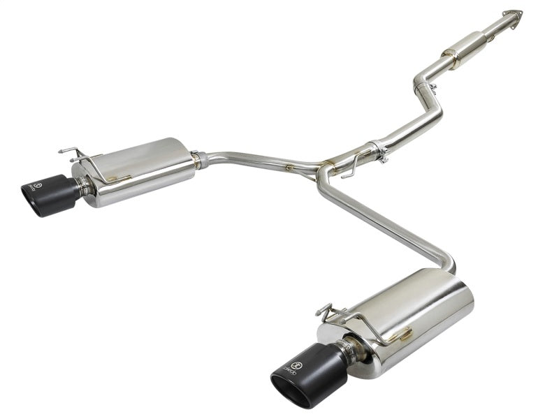 Afe Takeda Dual Cat-Back Exhaust System 304SS Black Tips for 13-17 Honda Accord LX/EX/EX-L Sedan L4 2.4L - OneFastShop
