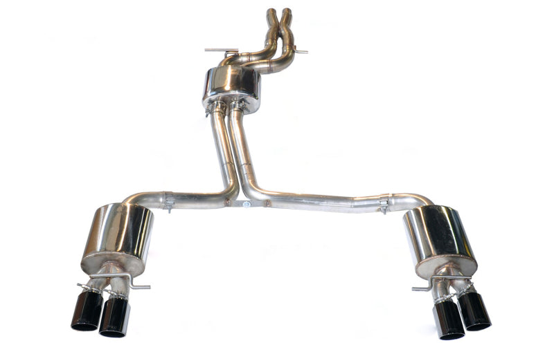 AWE Touring Edition Cat-Back Exhaust - Audi S5 2012-2017 - 90mm Diamond Black Tips