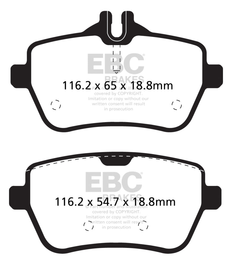 EBC Redstuff Rear Brake Pads - Mercedes-Benz S450, S550, S560 2013-2020