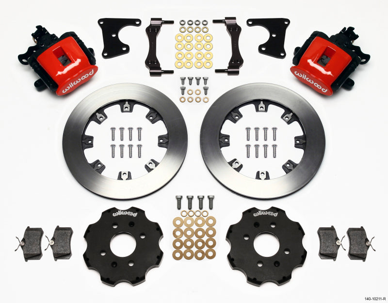 Wilwood Combination Parking Brake Rear Kit 12.19in Red for 1988-1995 Honda Civic / CRX / Integra Drum 2.71 Hub Offset