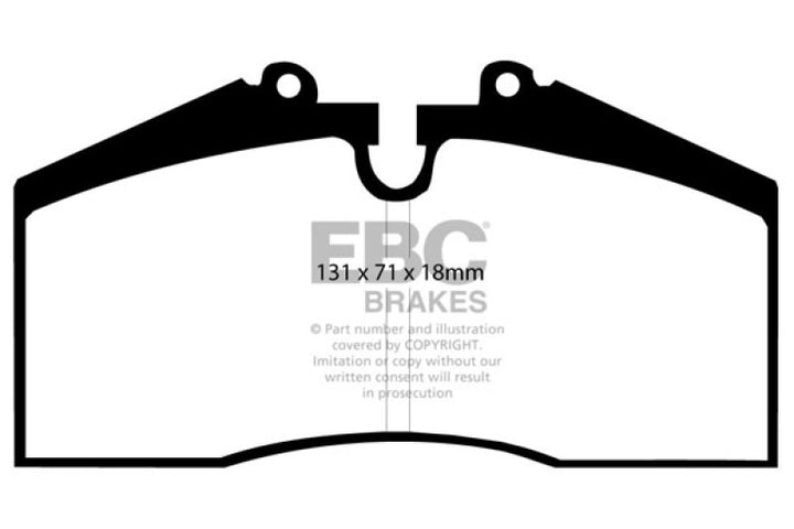 EBC Redstuff Rear Brake Pads for 1996–1998 Porsche 911 (993) 3.6 Carrera 4S - OneFastShop