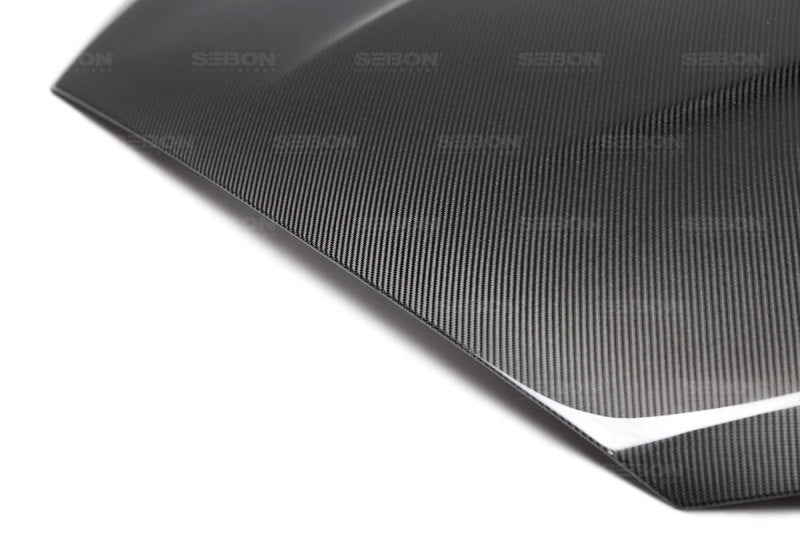 Seibon TS-Style Gloss Finish Carbon Fiber Hood for 15-16 Ford Focus - OneFastShop
