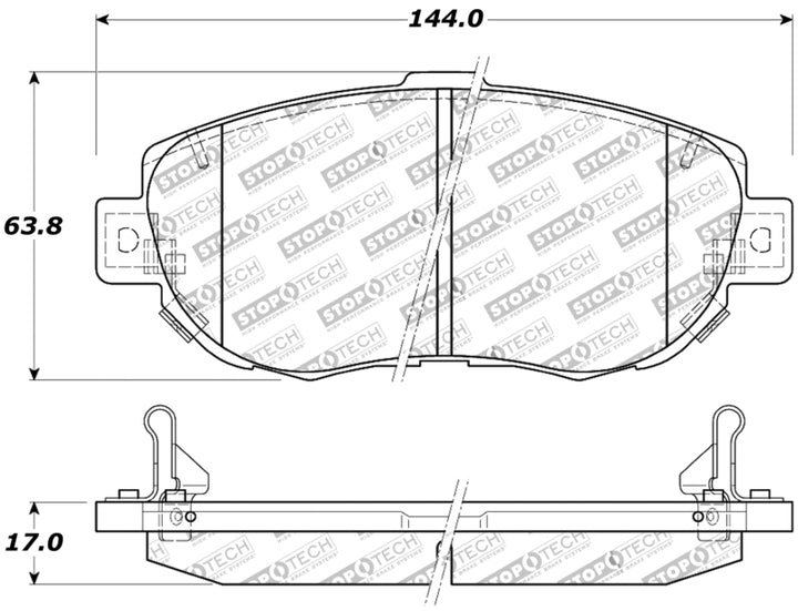 StopTech Performance Front Brake Pads for 00-05 Lexus IS 250/300/350 and 02-09 SC 300/400/430 - High Heat Resistance - OneFastShop