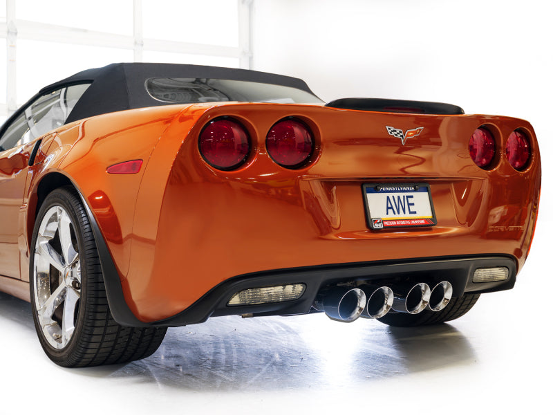 AWE Tuning Touring Edition Axle-Back Exhaust - Chevrolet Corvette C6 2005-2008 - Chrome Silver Tips, image 9