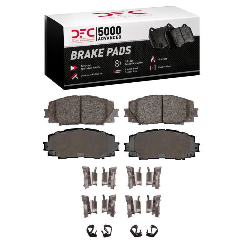 DFC 5000 Advanced Ceramic Front Brake Pad & Hardware Kit - Toyota Yaris 2007-2018