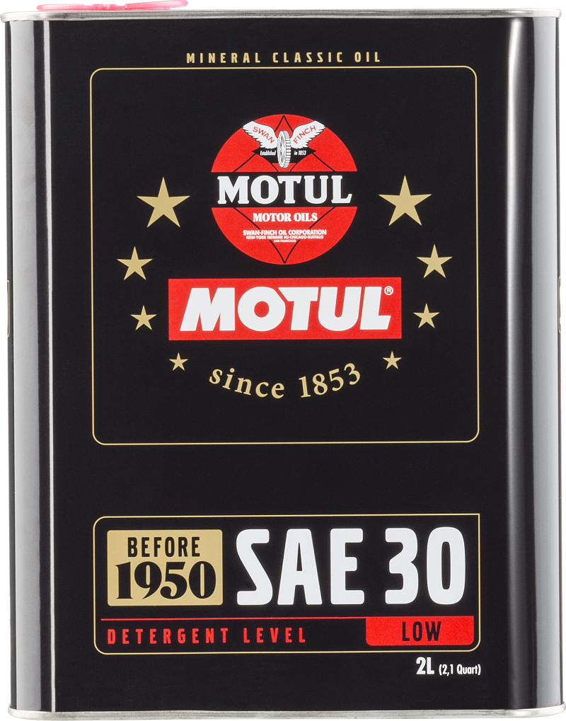 Motul Classic SAE 30 Oil - Mineral Engine Lubricant - 6x2L
