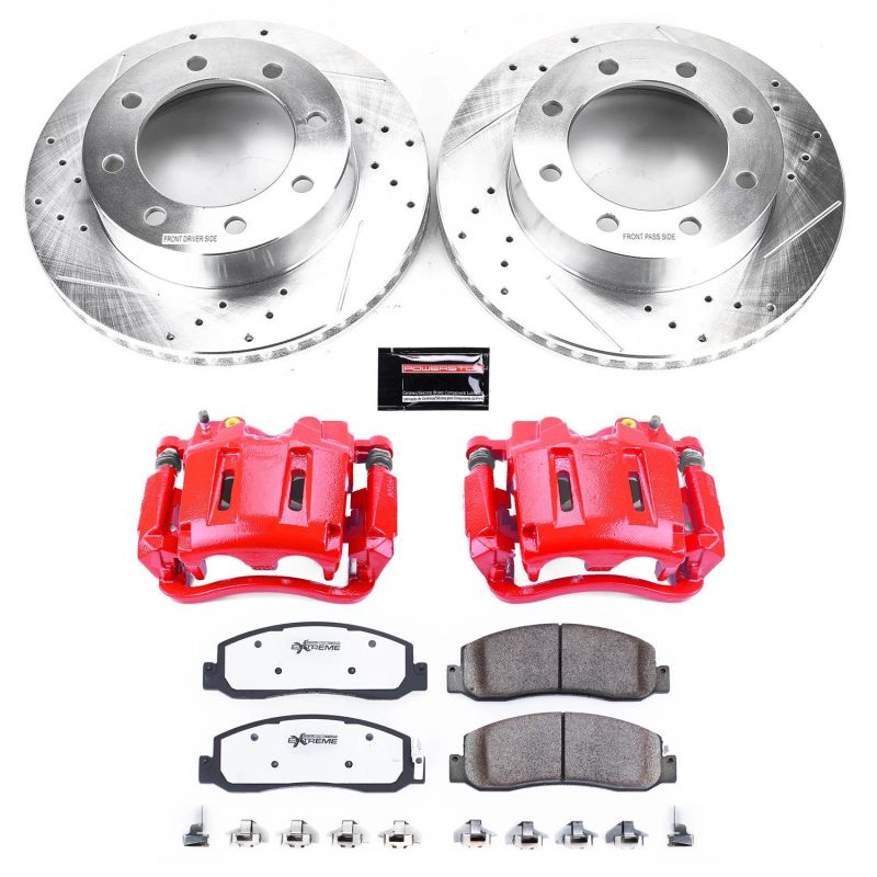 Power Stop 10-11 Ford F-350 Super Duty Front Z36 Truck and Tow Kit with Cals