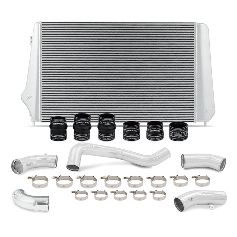 Mishimoto Intercooler Kit - GM L5P Duramax 2017-2019 - Silver with Polished Pipes