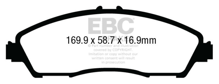EBC Yellowstuff Front Brake Pads for 2014-2022 Acura MDX 3.5 - OneFastShop