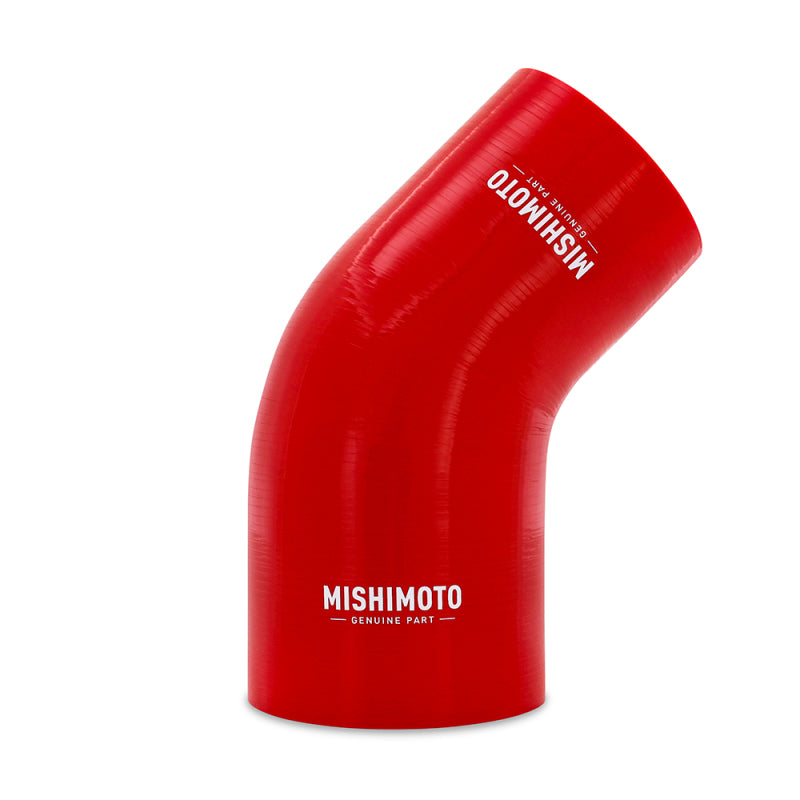 Mishimoto Silicone 45 Degree Reducer Coupler 3.5in-4in Red - OneFastShop
