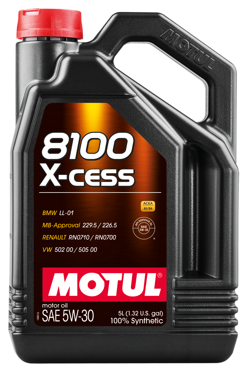 Motul Synthetic Engine Oil 8100 X-Cess 5W30 - 5L Can - OneFastShop