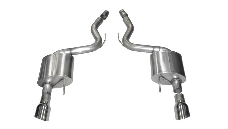 Corsa Performance Axle Back Exhaust 3in Dual 4.5in Tip Sport - Ford Mustang GT 5.0 2015-2017