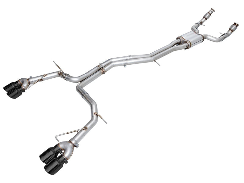 AWE Tuning Track Edition Exhaust - Audi C8 S6/S7 2.9T V6 AWD - Diamond Black Tips