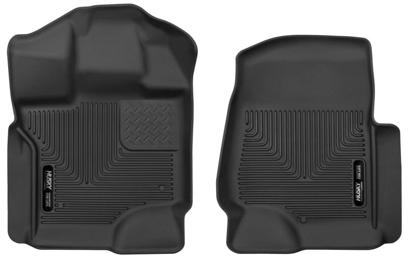 Husky Liners X-Act Contour Black Front Floor Liners for 15-17 Ford F-250 Super Duty Crew Cab - OneFastShop