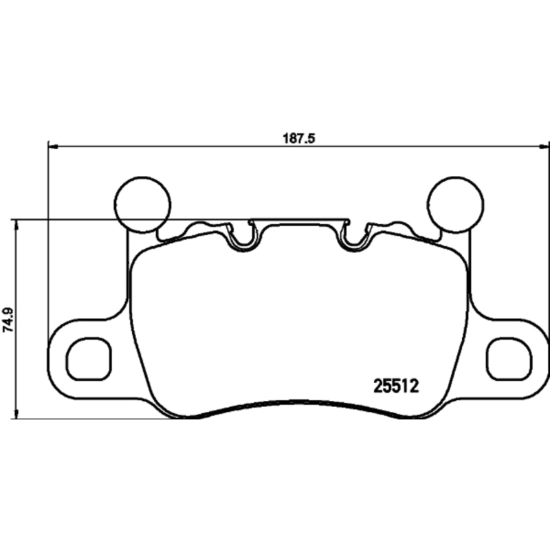 Brembo Brake Pad Low-Met 2020-2021 Porsche 911/Panamera/Cayman/718 Cayman/718 Spyder Rear
