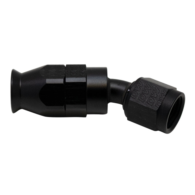 DeatschWerks Universal 30-Degree Female Swivel PTFE Hose End - 6AN - Anodized Matte Black