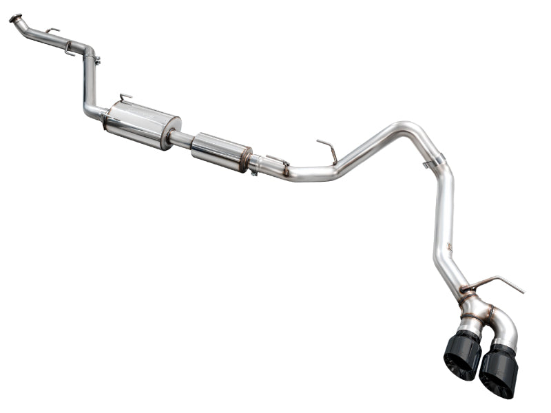AWE Tuning Exhaust System with Dual Diamond Black Tips for 4th Gen Toyota Tacoma - OneFastShop