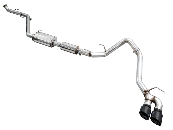 AWE Tuning Exhaust System with Dual Diamond Black Tips for 4th Gen Toyota Tacoma - OneFastShop