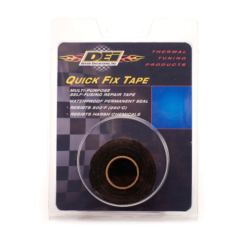 DEI Quick Fix Tape 1in x 12ft Black - Waterproof Self-Curing Silicone Repair Tape