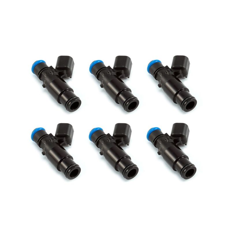 Injector Dynamics ID1050-XDS Fuel Injectors - 48mm, 14mm Top, 14mm Black Bottom Adapter - Set of 6